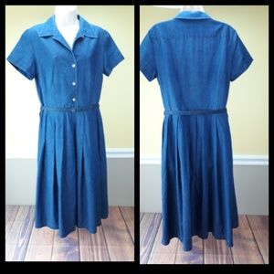 Women's Blue TALBOTS shirt dress denim